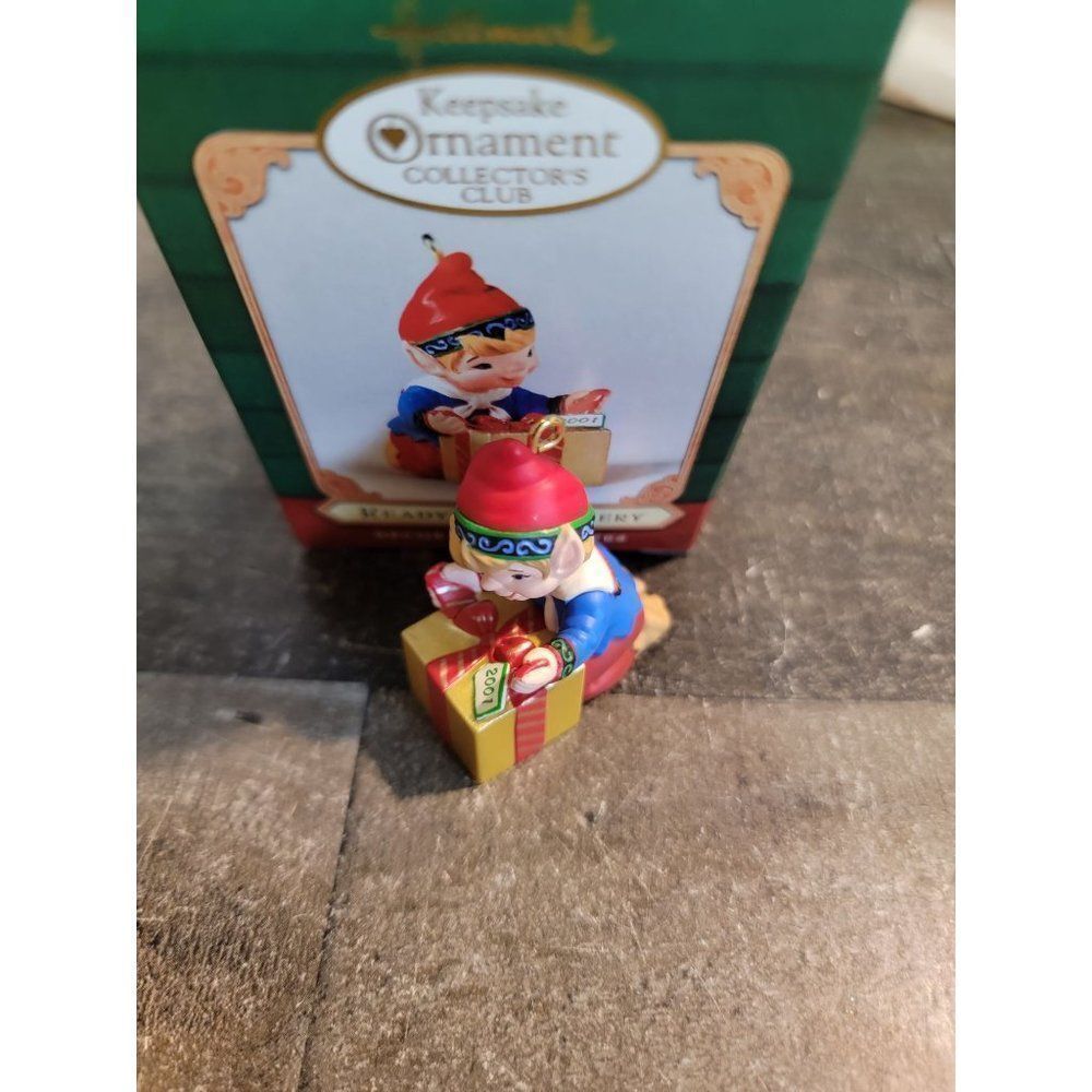 Hallmark 2001 ready for delivery ornament xmas Decor elf